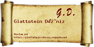 Glattstein Döniz névjegykártya